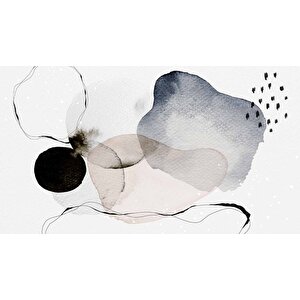 Siyah Sulu Boyama Desenli Duvar Kağıdı - Dkm764065