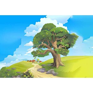 Büyük Ağaç Çocuk Odası Duvar Kağıdı Baskı - Dkm431093