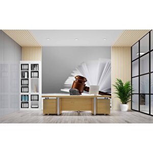 Tokmak Temalı Hukuk Duvar Kağıdı Baskı - Dkm144047 225x260 cm