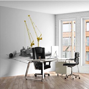 Mimari Gayrimenkul Emlak Ve Gayrimenkul Duvar Kağıdı Baskı - Dkm327098 450x300 cm