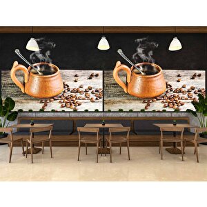 Fincanda Kahve Cafe Duvar Kağıdı Baskı - Dkb281045 150x260 cm