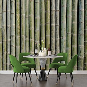 3 Boyutlu Bambu Duvar Temalı Duvar Kağıdı - Dkm649041