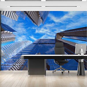 Apartman Gökyüzü Gayrimenkul Emlak Ve Gayrimenkul Duvar Kağıdı Baskı - Dkm337043 900x240 cm