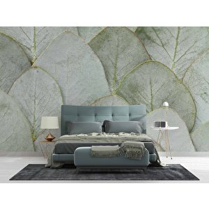 Büyük Yaprak Desenli Duvar Kağıdı - Dkm476026 225x240 cm