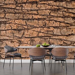 3 Boyutlu Ağaç Kabuğu Temalı Duvar Kağıdı Baskı - Dkm610005