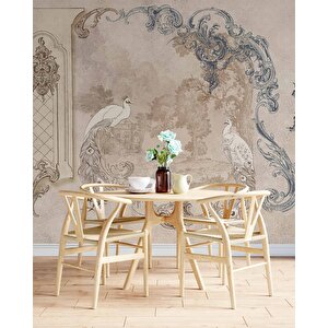 Nostaljik Tavuskuşu Temalı Duvar Kağıdı - Dkm593094