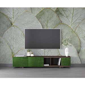 Büyük Yaprak Desenli Duvar Kağıdı - Dkm476011 375x200 cm