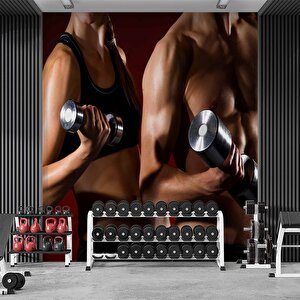Spor Salonu Için Duvar Kağıdı - Dkm348048 250x260 cm