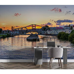 Küba Matanzas Şehri Köprüsü Manzaralı Duvar Kağıdı - Dkb937070