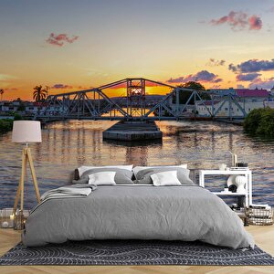 Küba Matanzas Şehri Köprüsü Manzaralı Duvar Kağıdı - Dkb937068 225x280 cm