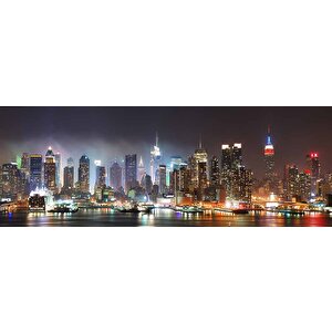 Gece New York Manzarası Duvar Kağıdı - Dkm447052