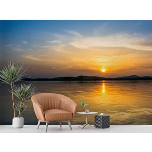 Denizde Gündoğumu Manzaralı Duvar Kağıdı Baskı - Dkm245111