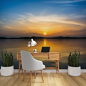 Denizde Gündoğumu Manzaralı Duvar Kağıdı Baskı - Dkm245052