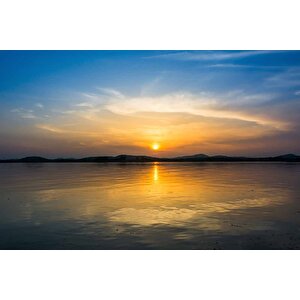 Denizde Gündoğumu Manzaralı Duvar Kağıdı Baskı - Dkm245052