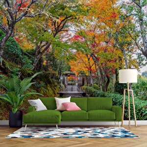 Orman Ve Patika Yol Manzaralı Duvar Kağıdı - Dkm865096 400x300 cm