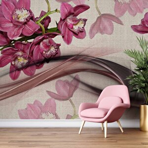 Pembe Çiçek Duvar Kağıdı - Dkm500034