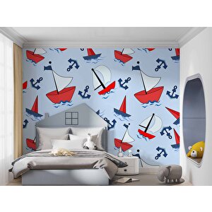 Denizci Çocuk Odası Duvar Kağıdı Baskı - Dkm400087