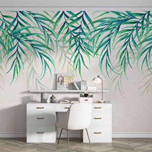 Yeşil Sarkan Yaprak Desenli Duvar Kağıdı - Dkm689072