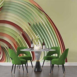 Rengarenk Şerit Desenli Duvar Kağıdı Baskı - Dkm111111