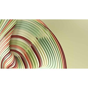 Rengarenk Şerit Desenli Duvar Kağıdı Baskı - Dkm111111