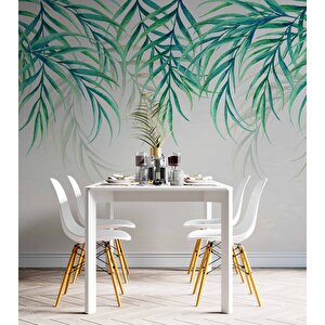 Yeşil Sarkan Yaprak Desenli Duvar Kağıdı - Dkm689011
