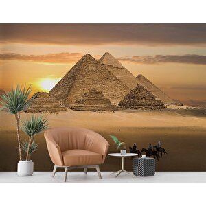 Mısır Piramitleri Manzaralı Duvar Kağıdı - Dkm454012