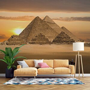 Mısır Piramitleri Manzaralı Duvar Kağıdı - Dkm454026 225x240 cm