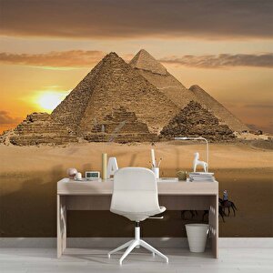Mısır Piramitleri Manzaralı Duvar Kağıdı - Dkm454026