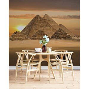 Mısır Piramitleri Manzaralı Duvar Kağıdı - Dkm454026