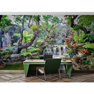 Orman Ve Şelale Manzaralı Duvar Kağıdı - Dkm999120