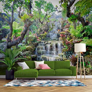 Orman Ve Şelale Manzaralı Duvar Kağıdı - Dkm999054 400x260 cm