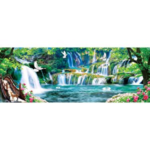 Şelale,göl, Kuş Ve Orman Manzaralı Duvar Kağıdı Baskı - Dkm086039