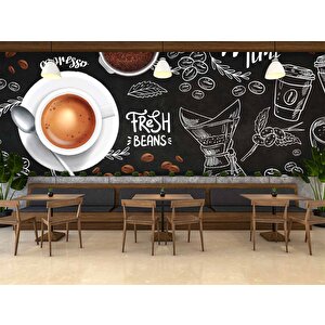 Fincan Ve Cezve Temalı Duvar Kağıdı Baskı - Dkm156002