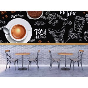 Fincan Ve Cezve Temalı Duvar Kağıdı Baskı - Dkm156093 325x300 cm