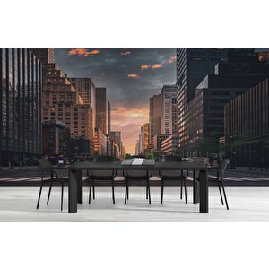 Sokak Ve Yaya Geçiti Temalı Duvar Kağıdı Baskı - Dkm533032