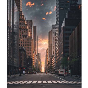 Sokak Ve Yaya Geçiti Temalı Duvar Kağıdı Baskı - Dkm533032