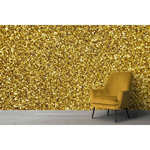 3 Boyutlu Altın Sim Temalı Duvar Kağıdı - Dkm656067