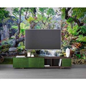 Orman Ve Şelale Manzaralı Duvar Kağıdı - Dkm999007 275x200 cm