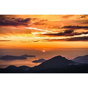 Günbatımı Duvar Kağıdı Baskı - Dkm225070