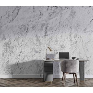 Gri Duvar Dokulu Duvar Kağıdı Baskı - Dkm619062