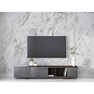 Gri Duvar Dokulu Duvar Kağıdı Baskı - Dkm619100 500x300 cm