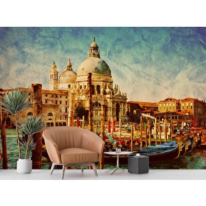 Eskitme Venedik Kilisesi Manzaralı Duvar Kağıdı - Dkb964050