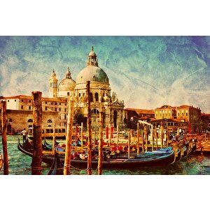 Eskitme Venedik Kilisesi Manzaralı Duvar Kağıdı - Dkb964050