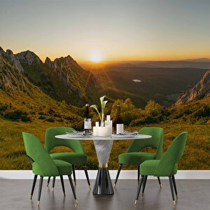 Gündoğumu Dağ Manzaralı Duvar Kağıdı Baskı - Dkm250009