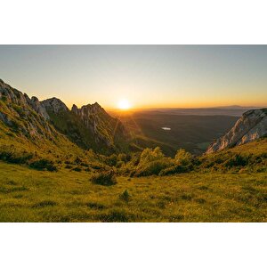 Gündoğumu Dağ Manzaralı Duvar Kağıdı Baskı - Dkm250009