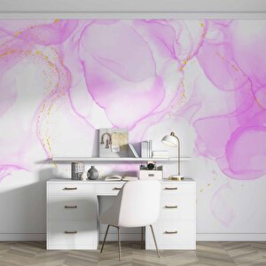 Pembe Mermer Desenli Duvar Kağıdı - Dkm688022