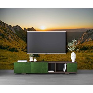 Gündoğumu Dağ Manzaralı Duvar Kağıdı Baskı - Dkm250037 500x240 cm