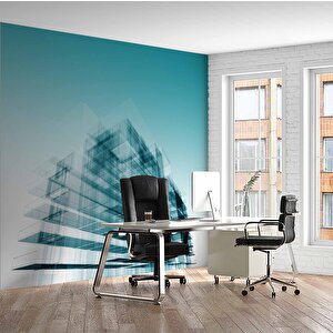 Soyut Bina Çizimi Emlak Ve Gayrimenkul Duvar Kağıdı Baskı - Dkm305015 475x200 cm