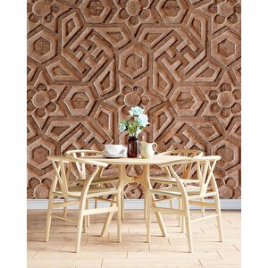 3 Boyutlu Kadife Desenli Duvar Kağıdı - Dkm759107