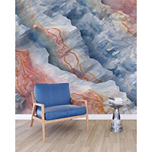 Naturel Kırmızı Taş Duvar Temalı Duvar Kağıdı - Dkm640111